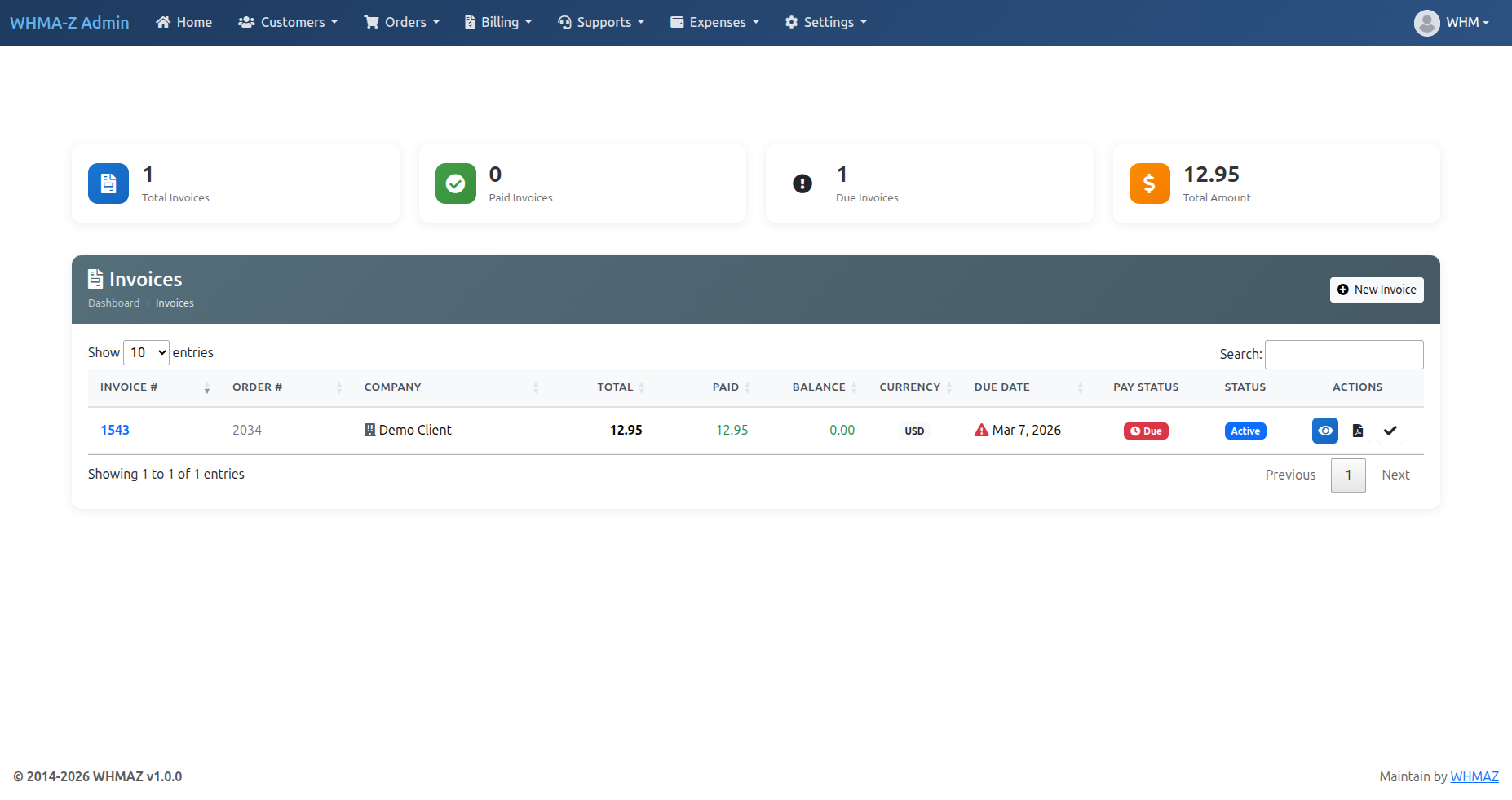 Invoice Management