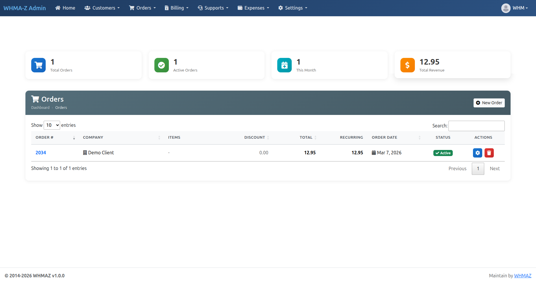 Order Management