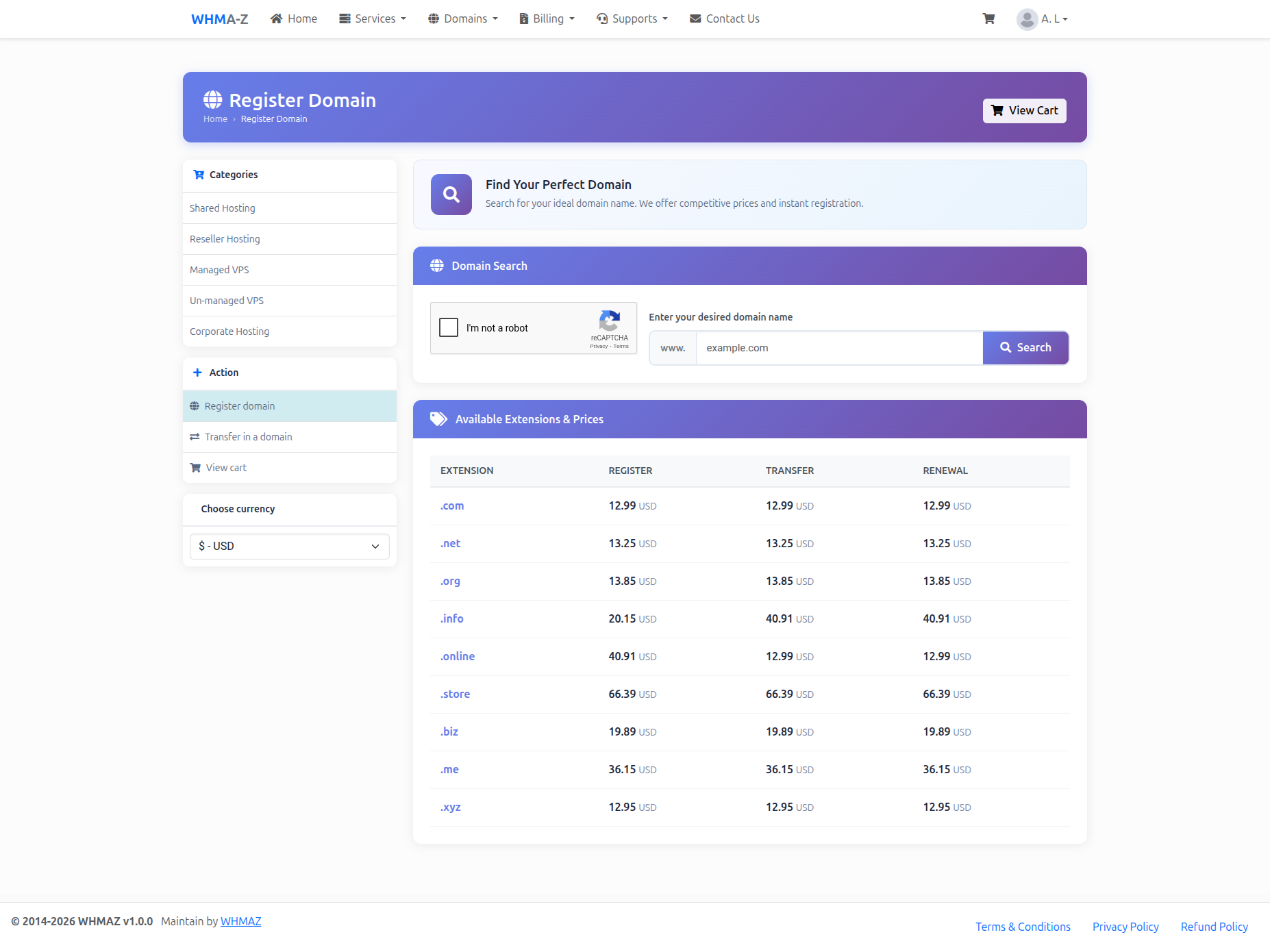 Domain Search