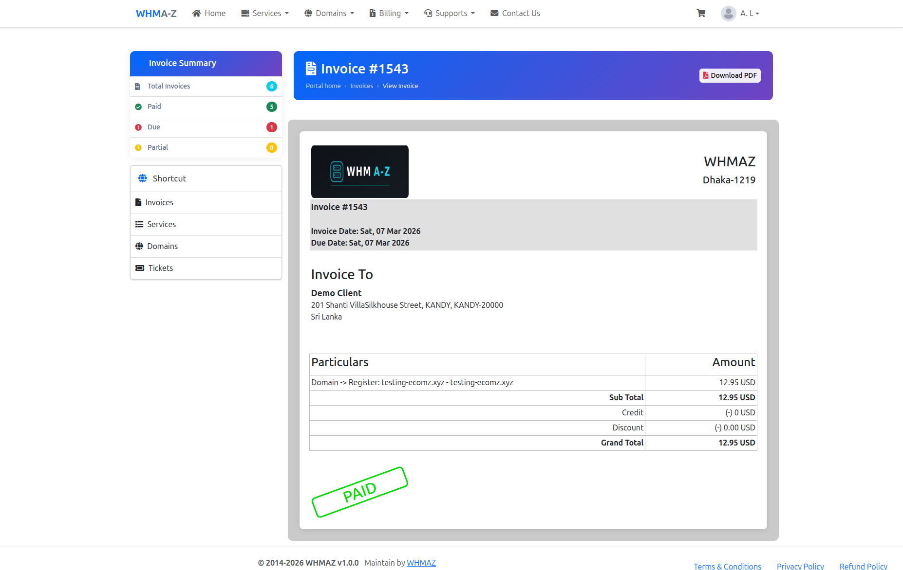 Invoice Details
